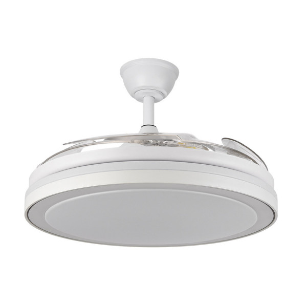 VENTILADOR DE TECHO CON ASPAS DESPLEGABLES MODELO ESPARTA MAXI  COLOR BLANCO MOTOR DC 80W 3 ASPAS TR