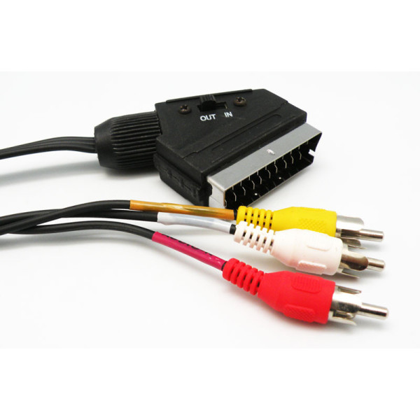 CONEXION EURO A 3 RCA/M IN-OUT 1.5 METROS