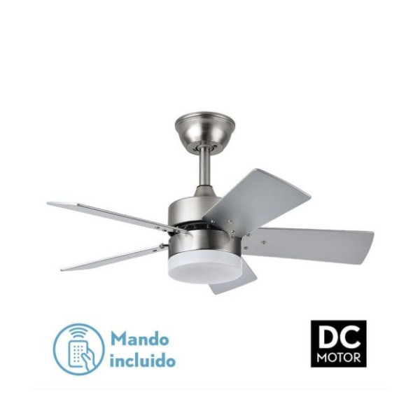 VENTILADOR DE TECHO ASPAS FIJAS ABRILA DC MARTA 36W NIQUEL 5ASPAS 3060LM HAYA/PALTA  REMOTO, MEMORIA