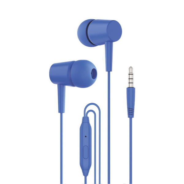 AURICULARES 3.5MM COOL BEAR STEREO CON MICRO AZUL MOD:8434847070841