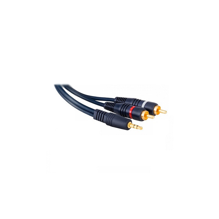 CONEXION AUDIO JACK 3.5 ST/M  A 2 RCA/M 10 METROS