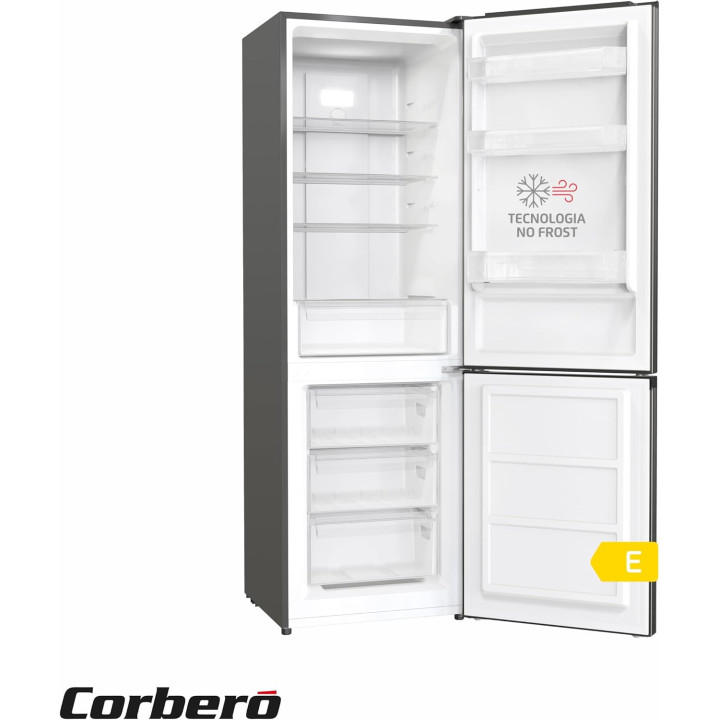FRIGORIFICO COMBI CORBERO 186X60 NO FROST CLASE E  INOX