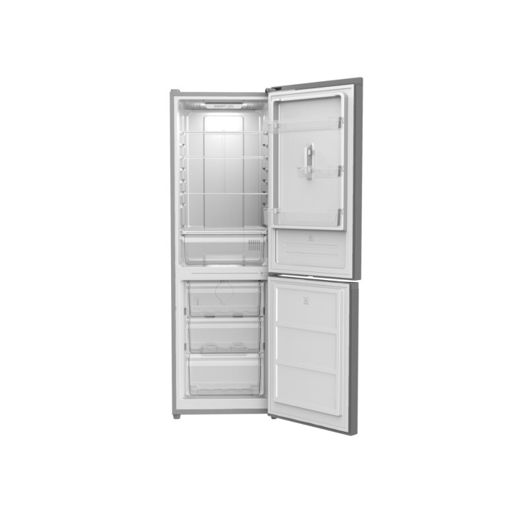 FRIGORIFICO COMBI JOHNSON 186x60 NO FROST INOX CLASE F A  MOD. JRC185FNX1