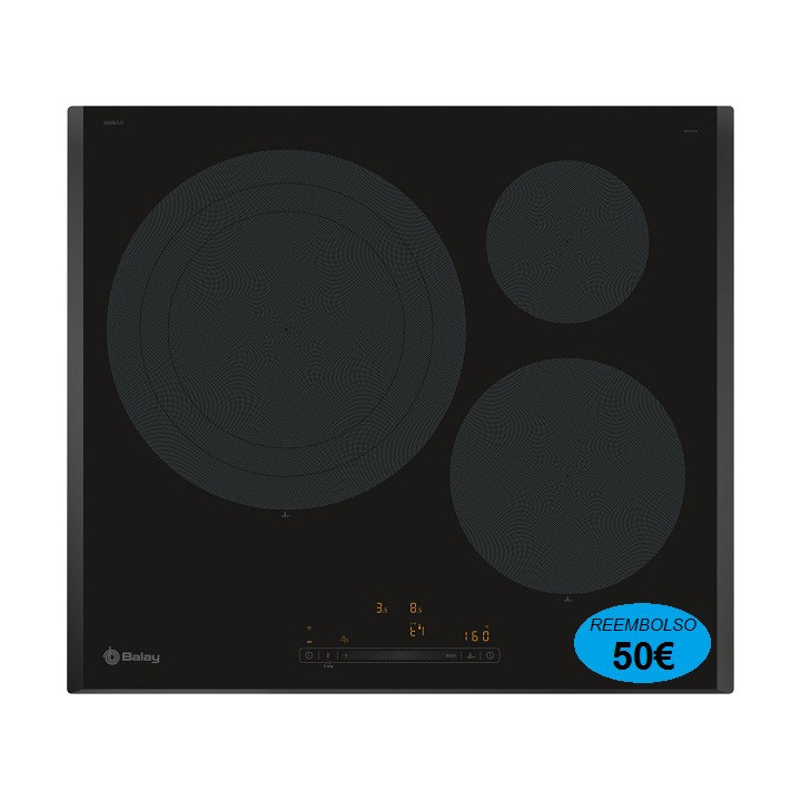 PLACA DE INDUCCION BALAY 60CM 3 ZONAS DE COCCION 32CM MOD:3EB967LH