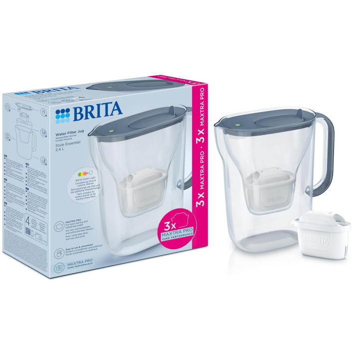 JARRA BRITA STYLE ESSENTIALAZUL 2.4 LITROS 3 FILTROS MXPRO