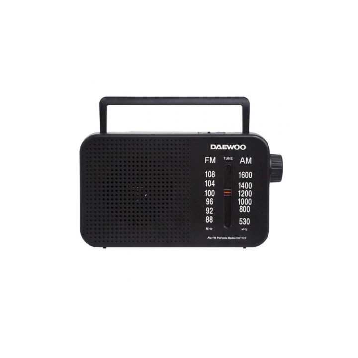 RADIO DAEWOO PORTATIL CON ALIMENTACION NEGRO MOD:DW1123