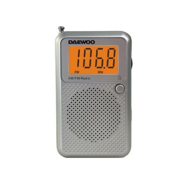 RADIO DAEWOO PORTATIL PLATEADA  MOD:DW1115