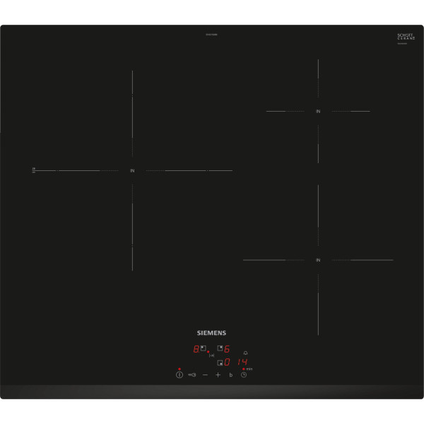 PLACA DE INDUCCION SIEMENS 3 ZONAS CON FRONTAL BISELADO 7.2KW MOD. EH631BJB6E