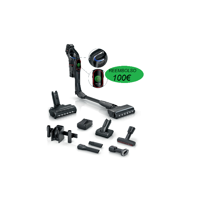 ASPIRADOR ESCOBA BOSCH UNLIMITED 10 PROPOWER NEGRO AUTONOMIA 100 MIN. MOD:BCS1051POW
