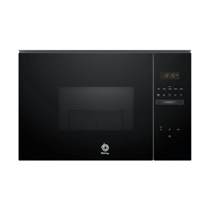 MICROONDAS INTEGRABLE BALAY SERIE CRISTAL NEGRO 20 LITROS 800W SISTEMA LIMPIEZA AQUALISIS MOD. 3CG51