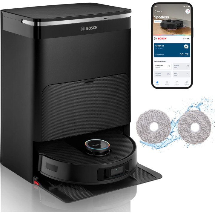 ROBOT ASPIRADOR SPOTLESS MAX CAM SECO-HUMEDO NEGRO  MOD:BCRDW3BX