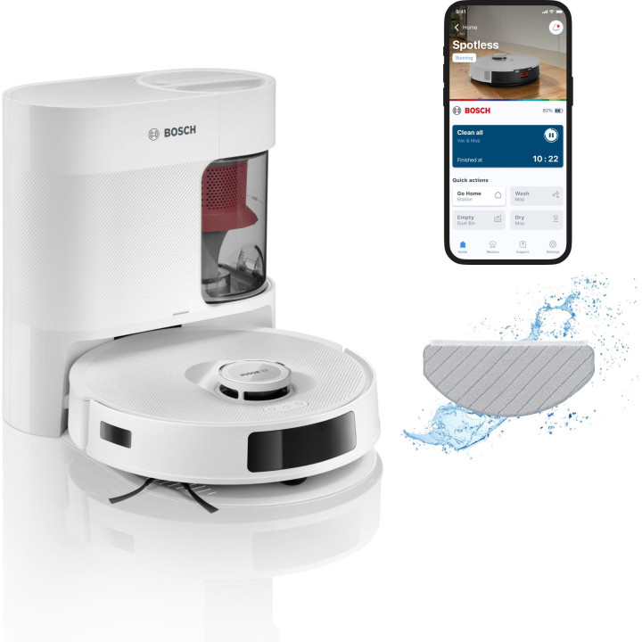 ROBOT ASPIRADOR BOSCH SPOTLESS ADVANCED    CON FUNCION FREGADO MOD:BCRC2W