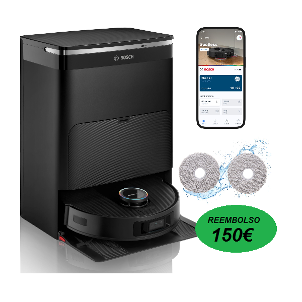 ROBOT ASPIRADOR SPOTLESS MAX CAM SECO-HUMEDO NEGRO  MOD:BCRDW3BX
