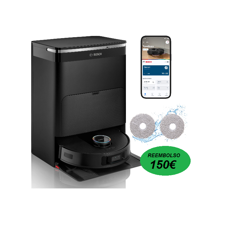 ROBOT ASPIRADOR SPOTLESS MAX CAM SECO-HUMEDO NEGRO  MOD:BCRDW3BX