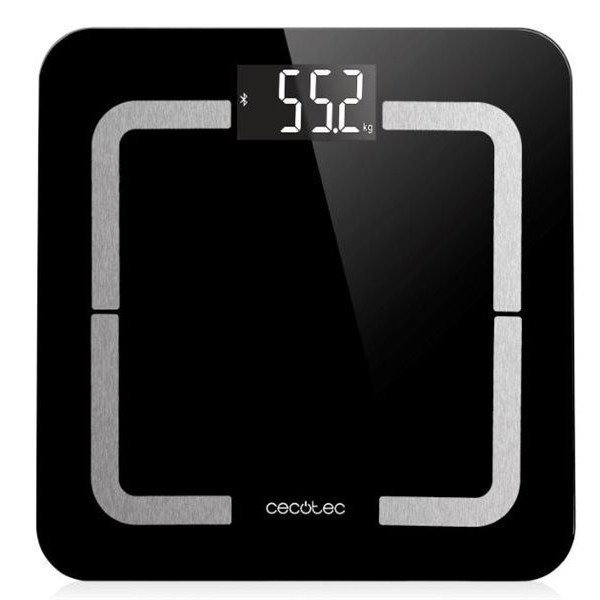 BASCULA DE BANO DIGITAL INTELIGENTE CECOTEC CON ALTA PRESION CRISTAL NEGRO MOD:04090