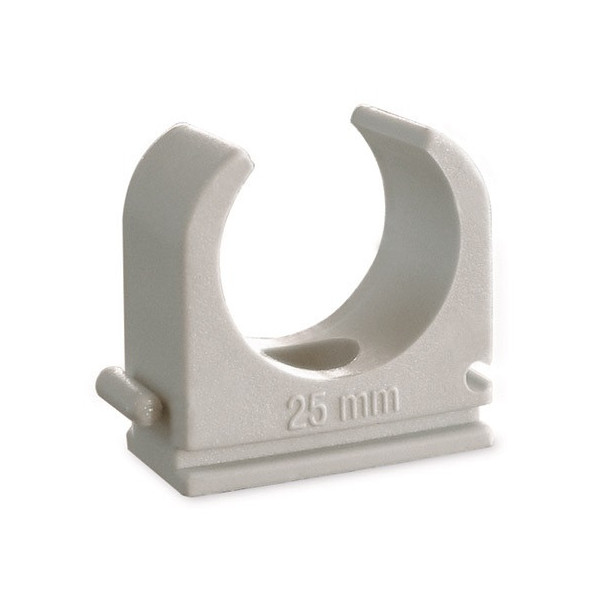Abrazadera pinza nylon gris diametro 25mm