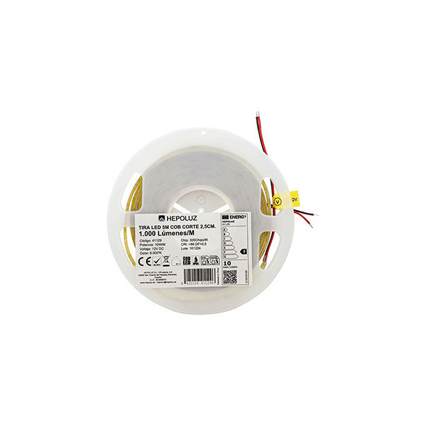 TIRA LED COB 5m 12VDC 10W/m 6000K IP65