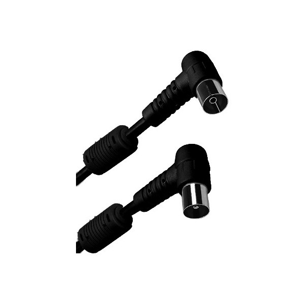 CONEXION ANTENA TV MACHO-HEMBRA CON FERRITAS 1.5 METROS