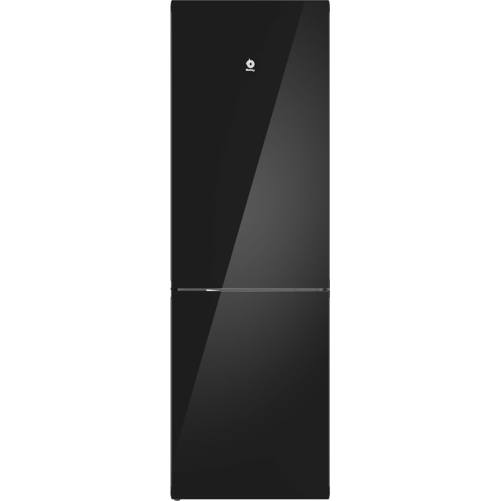 FRIGORIFICO COMBI BALAY 186X60CM CLASE D SERIE CRISTAL NEGRO MOD:3KFD655NI