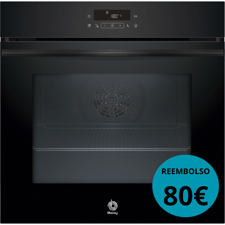 HORNO BALAY PIROLITICO CON VAPOR 60X60 CRISTAL NEGRO MOD:3HD5829N3