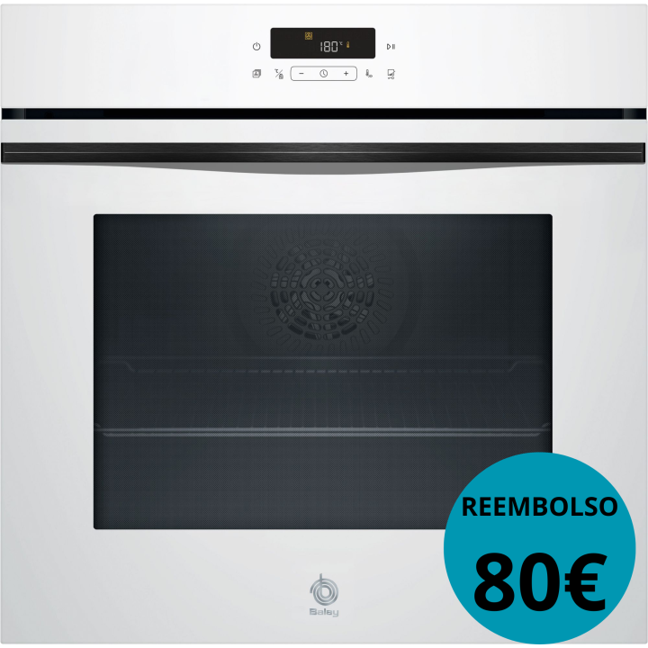 HORNO BALAY VAPOR PIROLITO 8 FUNCIONES 60X60 CM CRISTAL BLANCO