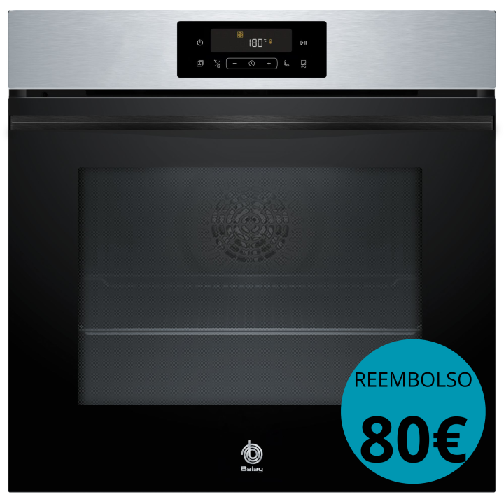 HORNO MULTIFUNCION PIROLITICO BALAY  CON FUNCION AIRFRY 7 FUNCIONES CLASE A    INOX MOD: 3HB4821X3