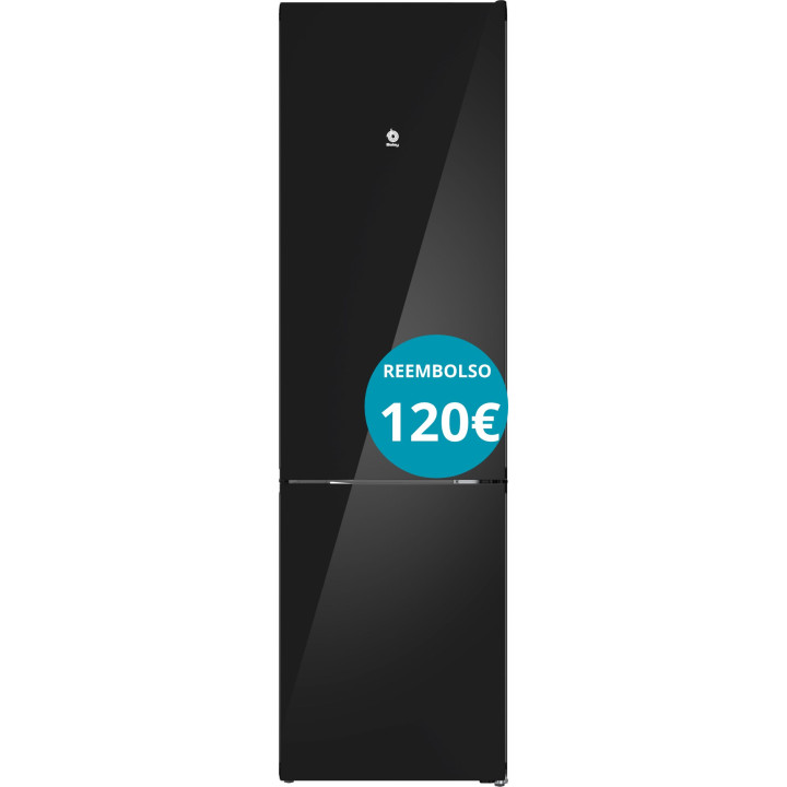  FRIGORIFICO COMBINADO BALAY 203x60 CM CALSE D CRISTAL NEGRO MOD: