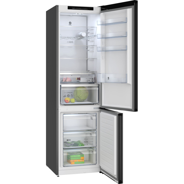  FRIGORIFICO COMBINADO BALAY 203x60 CM CALSE D CRISTAL NEGRO MOD: