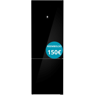FRIGORIFICO COMBI BALAY 203x70 CM NO FROST CLASE C CRISTAL NEGRO   MOD:3KFC879NI