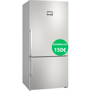 FRIGORIFICO COMBI BOSCH 186x86 NO FROST INOX CLASE D MOD. KGN86AIDR
