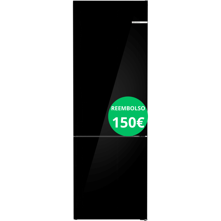 FRIGORIFICO COMBI BOSCH CRISTAL NEGRO 203x70 NO FROST CLASE C  MOD. KGN49LBCF