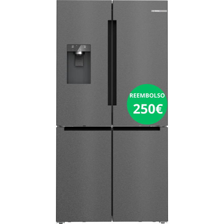 FRIGORIFICO MULTIPUERTA XXL BOSCH 183x91x73 NO FROST CLASE E ACERO NEGRO MOD.KFI96AXEA