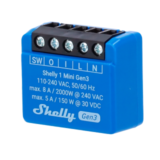 INTERRUPTOR INTELIGENTE SHELLY WIFI Y BLUETOOTH COMPATIBLE CON ALEXA - GOOGLE HOME MOD. SH-1-MINI-GE