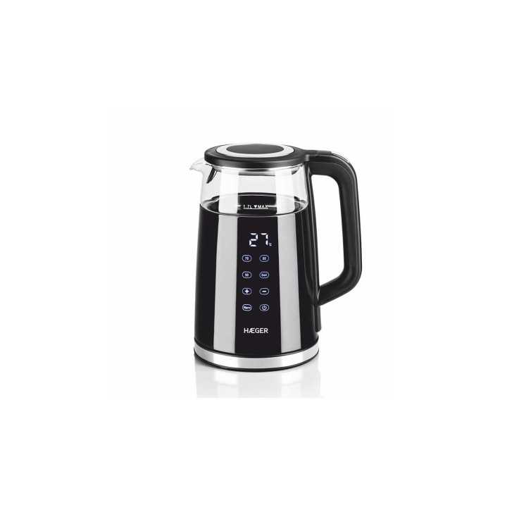 HERVIDOR ELECTRICO DIGITAL HAEGER DIGIGLASS 1,7L 2200W NEGRO MOD:EK-DIG.028A