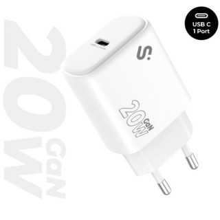 CARGADOR PARED GAN SUBBLIM 20W CHARGER USB C/ 1xUSB TIPO-C/20W