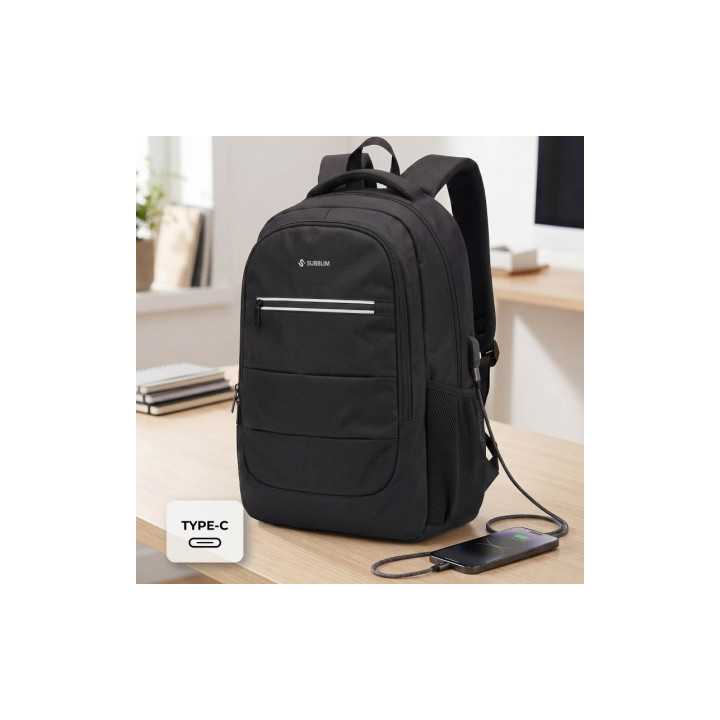 MOCHILA SUBBLIM CITY PLUS 26L BACPACK PARA PORTATILES HASTA 16''/ PUERTO USB/ REPELENTE AL AGUA/ REF