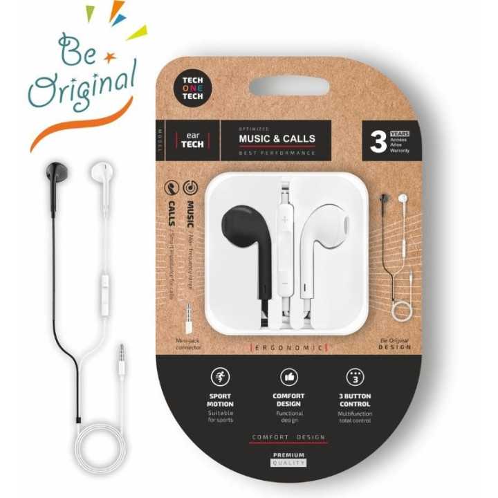 AURICULARES INTRAUDITIVOS TECH ONE TECH EARTECH BYW BE ORIGINAL TEC1011 /CON MICROFONO/ MINI JACK 3