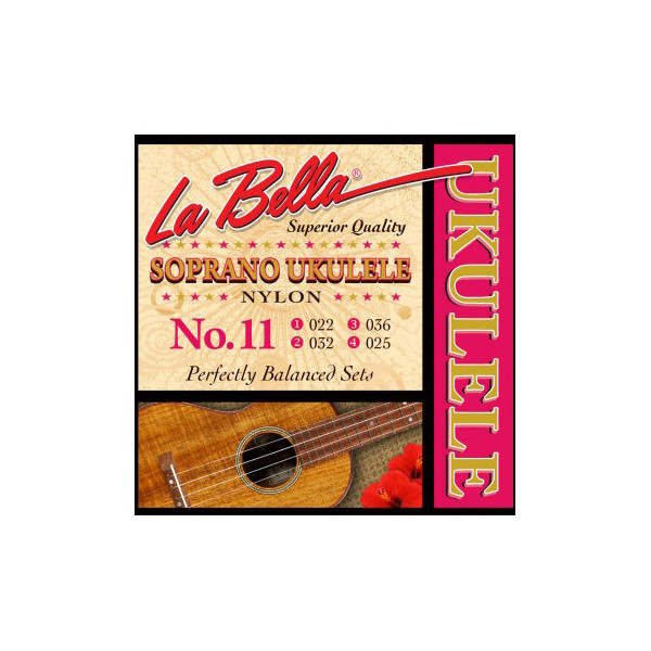 JUEGO CUERDAS UKELELE SOPRANO LA BELLA 11