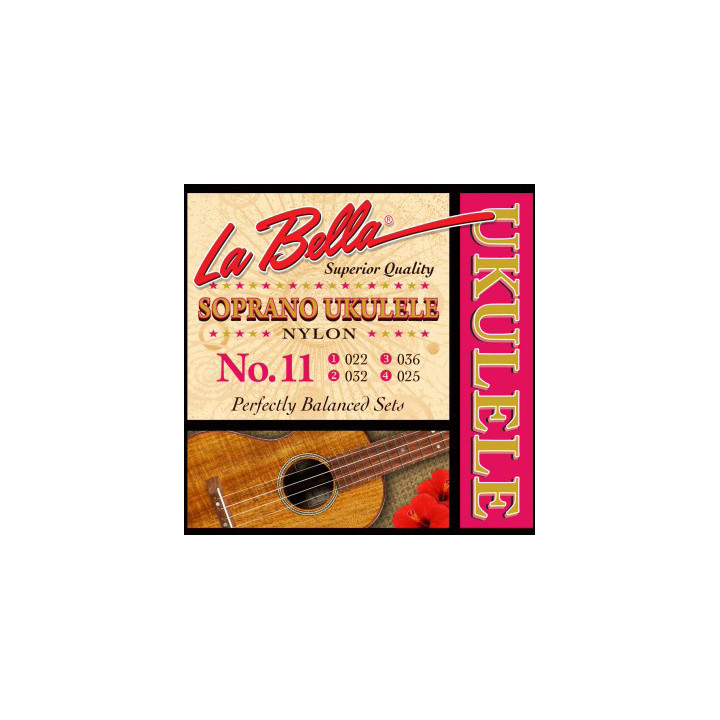 JUEGO CUERDAS UKELELE SOPRANO LA BELLA 11