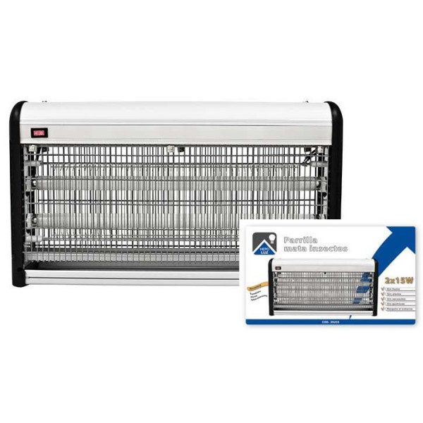 MATAMOSCAS PARRILLA C/TUBOS 2X15W 60m²