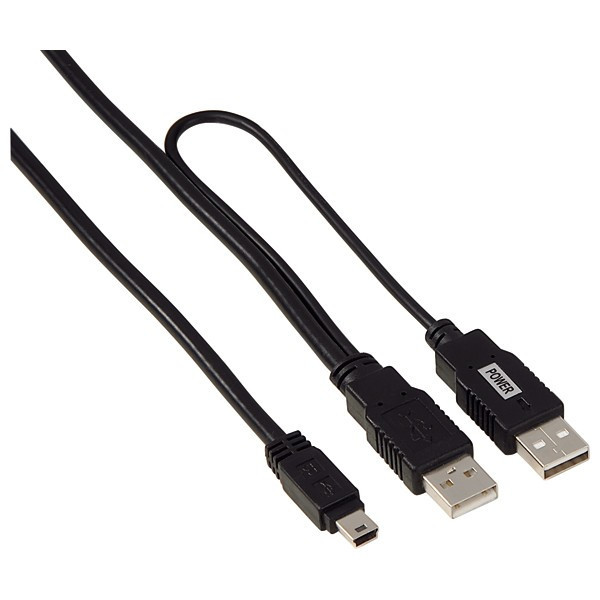 CABLE USB MINI A 2 USB ESPECIAL PARA DISCO DUROS