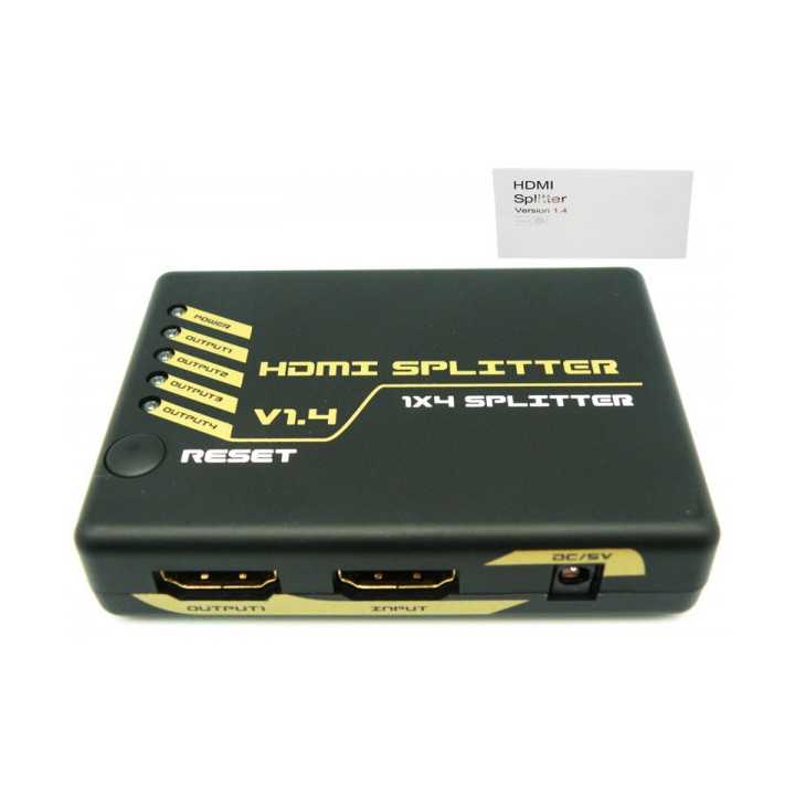 SPLITTER HDMI 1 ENTRADA A 4 SALIDAS ACTIVO 4K