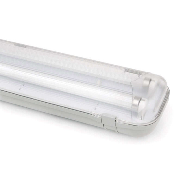PANTALLA ESTANCA LED C TUBO 2X18W 6000K