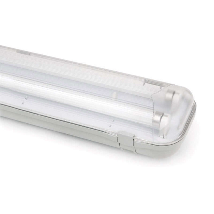 PANTALLA ESTANCA LED C TUBO 2X18W 6000K