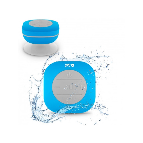 ALTAVOZ IMPERMEABLE INALAMBRICO SPC SPLASH SPEAKER - 3W - BT - VENTOSA - BAT. 300mA - USB - FUNCION