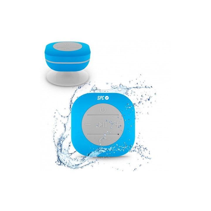 ALTAVOZ IMPERMEABLE INALAMBRICO SPC SPLASH SPEAKER - 3W - BT - VENTOSA - BAT. 300mA - USB - FUNCION