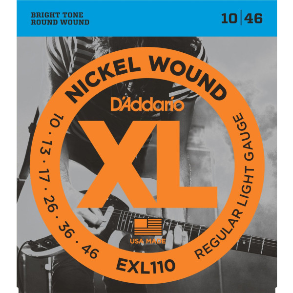JUEGO CUERDAS ELECTRICA  D'ADDARIO EXL110 10-46