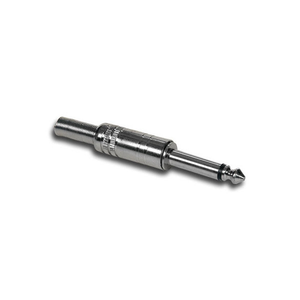 CONECTOR JACK 6.3 MM MACHO MONO METALICO