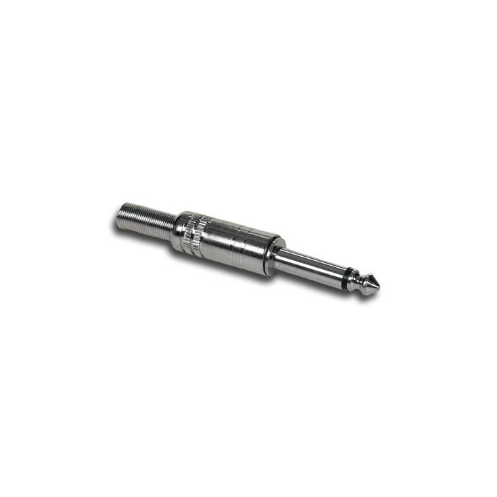 CONECTOR JACK 6.3 MM MACHO MONO METALICO