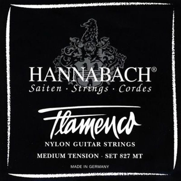 JUEGO CUERDAS FLAMENCO HANNABACH NEGRA 827MT